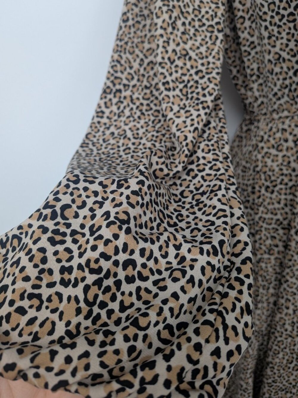 Banana Republic Leopard Print Dress Fit Flare Office Classic Chic Medium Petite - Picture 5 of 8
